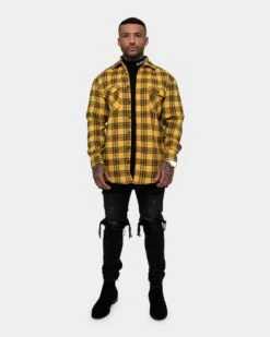 Saint Morta Flow Long Sleeve Flannel Shirt Yellow/Black
