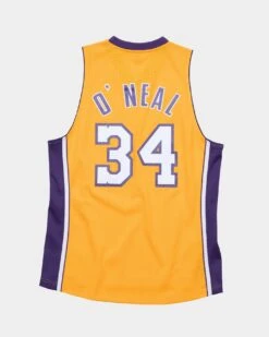 Mitchell & Ness Los Angeles Lakers Shaquille O'Neal '99-'00 #34 Swingman Jersey Yellow/Purple -Champioe Style 02018171 YY031 default 00130 fc81b28e e9cb 4266 9742 3cc0e7a9e44b