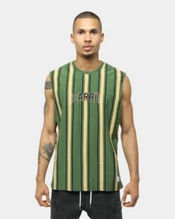 Carré Double Classique Stripe Muscle Green/Sand/Black