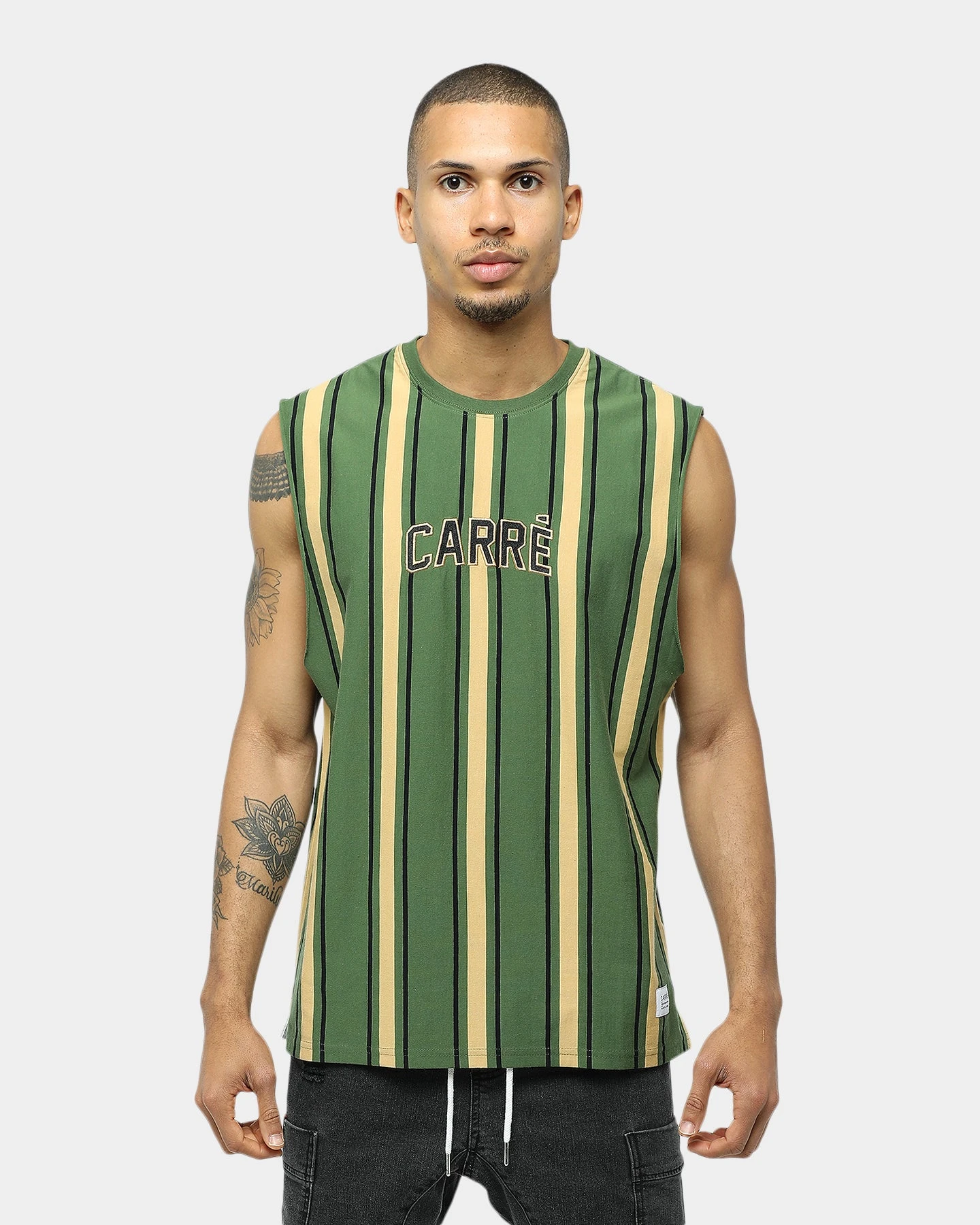 Carré Double Classique Stripe Muscle Green/Sand/Black 3 Carré Double Classique Stripe Muscle Green/Sand/Black