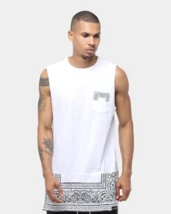 CARRÉ PAISLEY OG CAPONE MUSCLE TEE WHITE