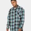 Saint Morta Prima Flannel Shirt Cyan -Champioe Style 02020574 YC842 mens 0010