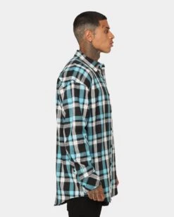 Saint Morta Prima Flannel Shirt Cyan 13 Saint Morta Prima Flannel Shirt Cyan -Champioe Style 02020574 YC842 mens 0050