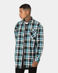 Saint Morta Prima Flannel Shirt Cyan 14 Saint Morta Prima Flannel Shirt Cyan -Champioe Style 02020574 YC842 mens 0060