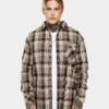 Saint Morta Prima Long Sleeve Flannel Shirt Brown