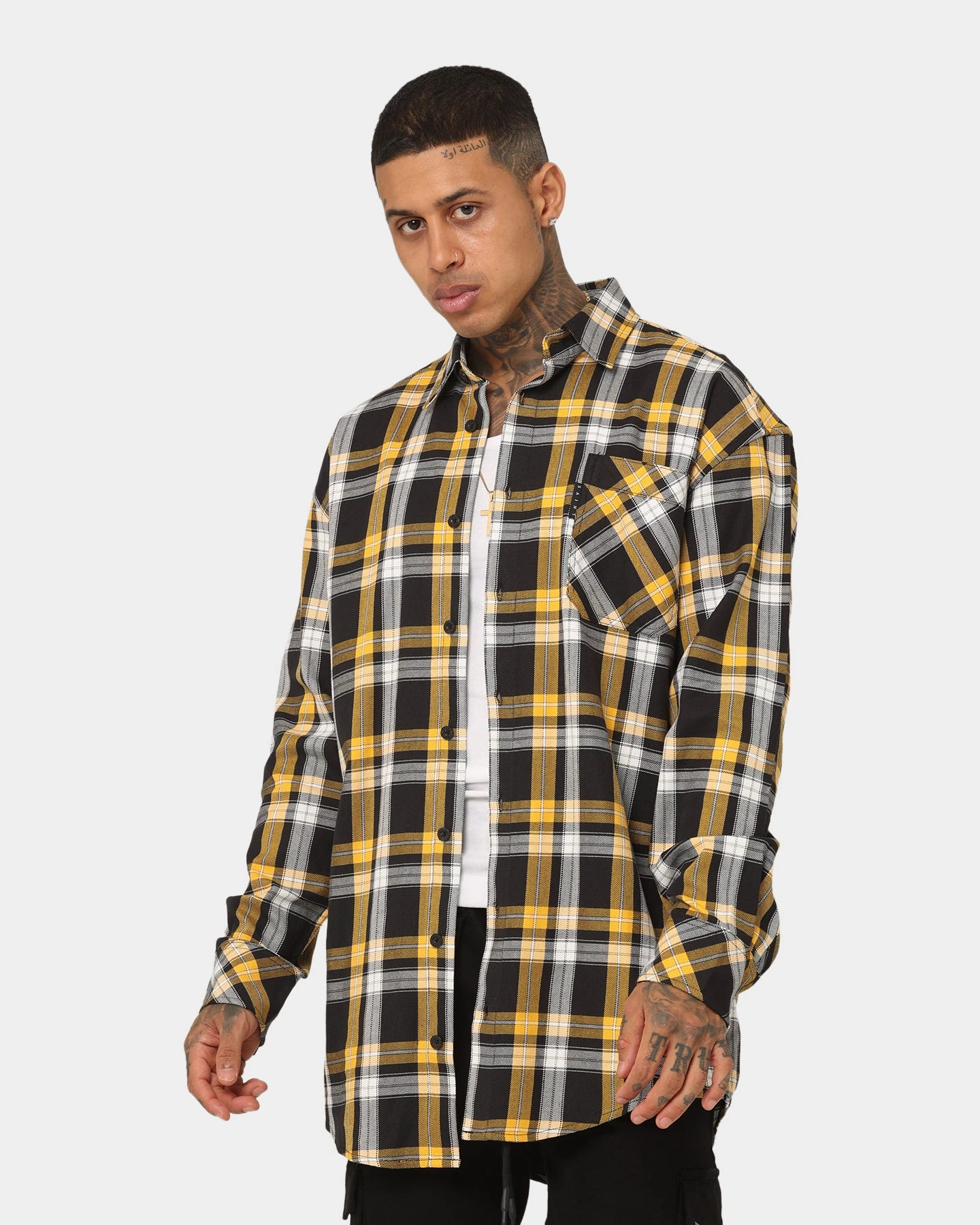 Saint Morta Prima Long Sleeve Flannel Shirt Yellow 3 Saint Morta Prima Long Sleeve Flannel Shirt Yellow