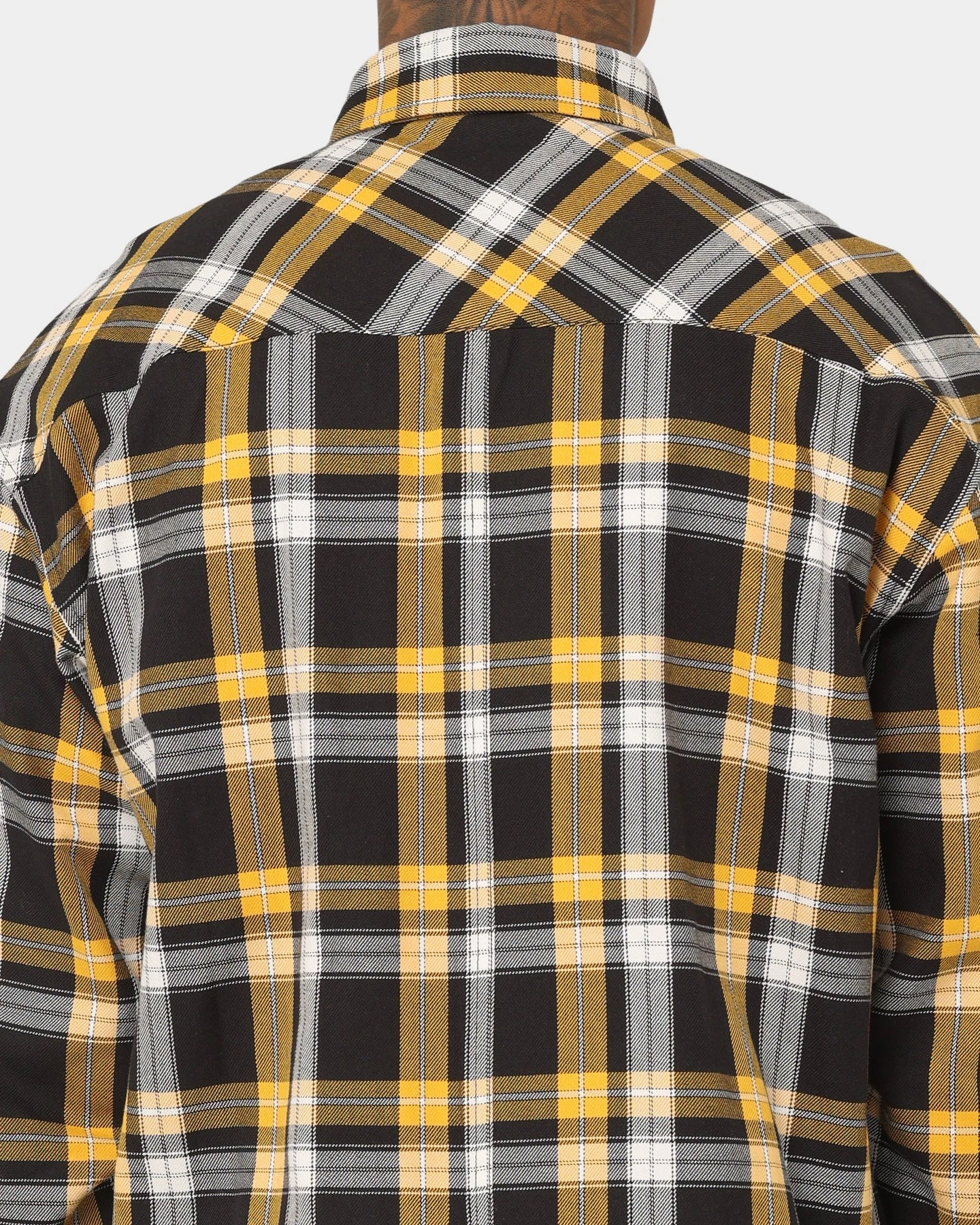 Saint Morta Prima Long Sleeve Flannel Shirt Yellow 6 Saint Morta Prima Long Sleeve Flannel Shirt Yellow - Image 4