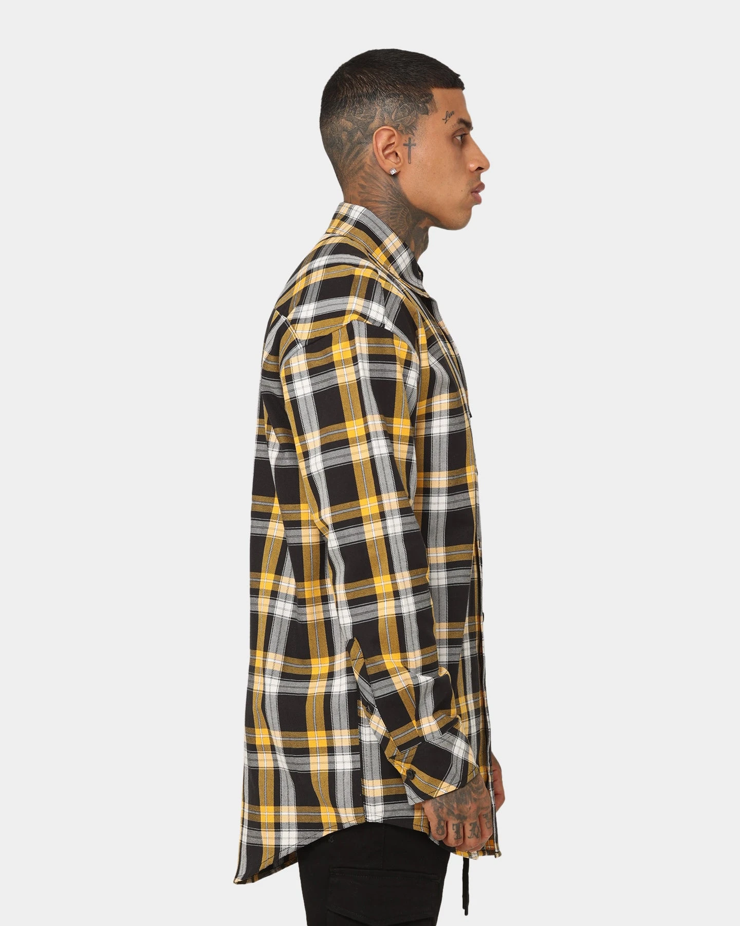 Saint Morta Prima Long Sleeve Flannel Shirt Yellow 7 Saint Morta Prima Long Sleeve Flannel Shirt Yellow - Image 5