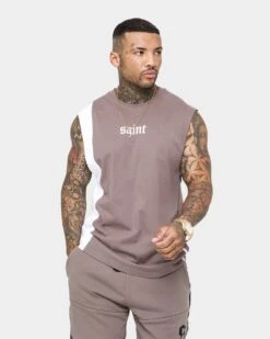 Saint Morta Era Sport Muscle T-Shirt Dark Brown