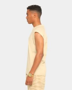 Carré Reticule Muscle T-Shirt Stone -Champioe Style 02024829 YS400 mens 0070