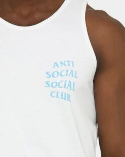 Anti Social Social Club Men's Goodbye Summer Muscle Tank White -Champioe Style 02026252 YW100 mens 0040