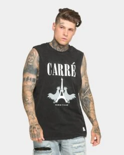 Carré Le Coq Classique Muscle T-Shirt Washed Black