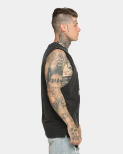 Carré Le Coq Classique Muscle T-Shirt Washed Black -Champioe Style 02026678 YW607 mens 0060