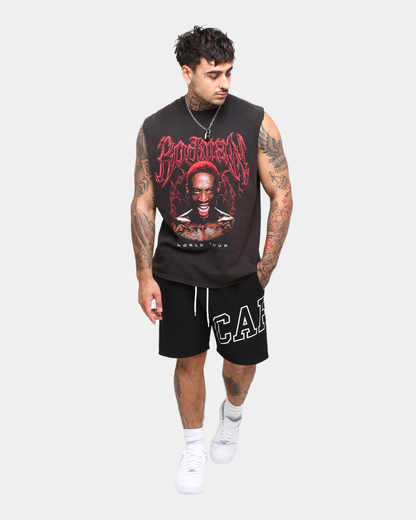 Goat Crew Metal Rodman Vintage Muscle T-Shirt Black Wash 4 Goat Crew Metal Rodman Vintage Muscle T-Shirt Black Wash - Image 2