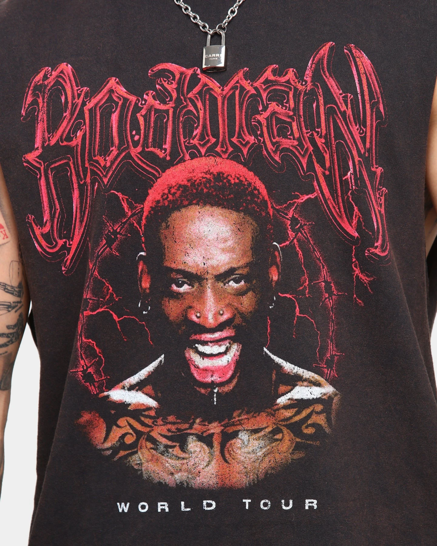 Goat Crew Metal Rodman Vintage Muscle T-Shirt Black Wash 5 Goat Crew Metal Rodman Vintage Muscle T-Shirt Black Wash - Image 3