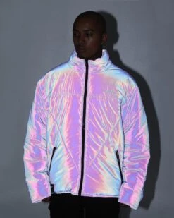 Loiter Reflective Spectrum Puffer Jacket V2 Purple -Champioe Style 02027670 YP200 mens 0020