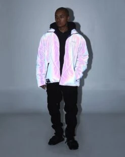 Loiter Reflective Spectrum Puffer Jacket V2 Purple -Champioe Style 02027670 YP200 mens 0040