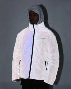 Loiter Reflective Spectrum Puffer Jacket V2 Pearl/White -Champioe Style 02027670 YP816 mens 0020