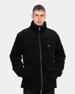 Carré College Cord Puffer Jacket Black -Champioe Style 02028315 YB001 mens 0090