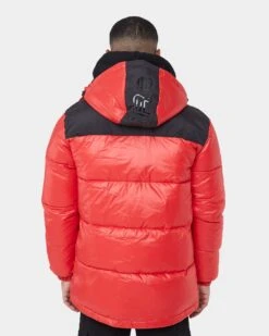 Carré Bossman Puffer Jacket Red/Black -Champioe Style 02029852 YR010 mens 00040