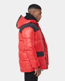 Carré Bossman Puffer Jacket Red/Black -Champioe Style 02029852 YR010 mens 00050