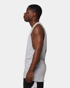 Under Armour UA Baseline Cotton Tank Mod Grey/Black -Champioe Style 02030005 YM480 mens 0060