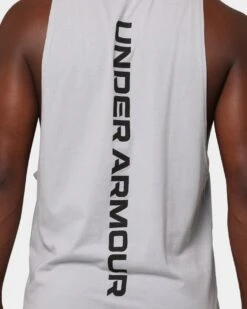 Under Armour UA Baseline Cotton Tank Mod Grey/Black -Champioe Style 02030005 YM480 mens 0080