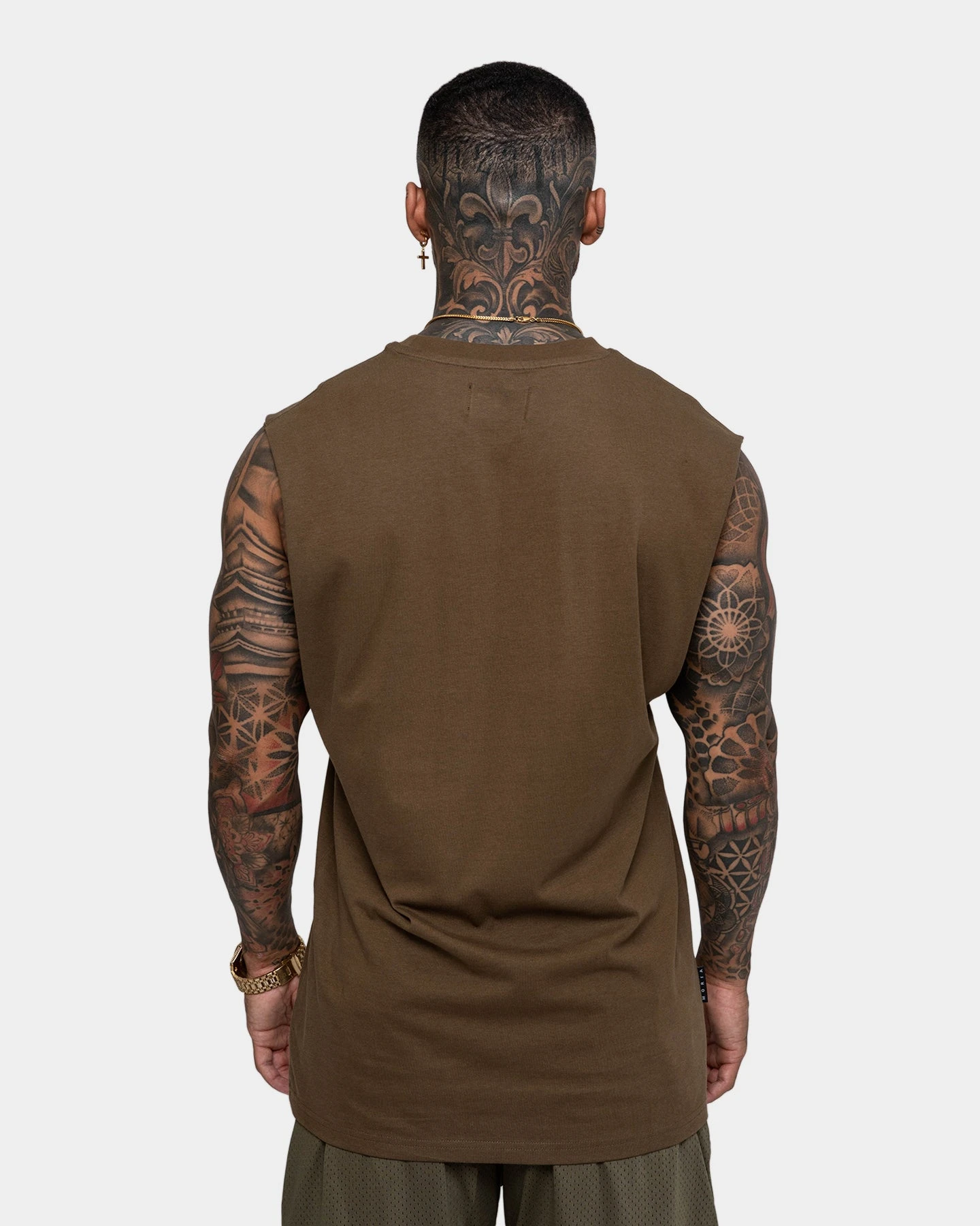 Envogue Allstar Muscle Singlet Khaki 5 Envogue Allstar Muscle Singlet Khaki - Image 3