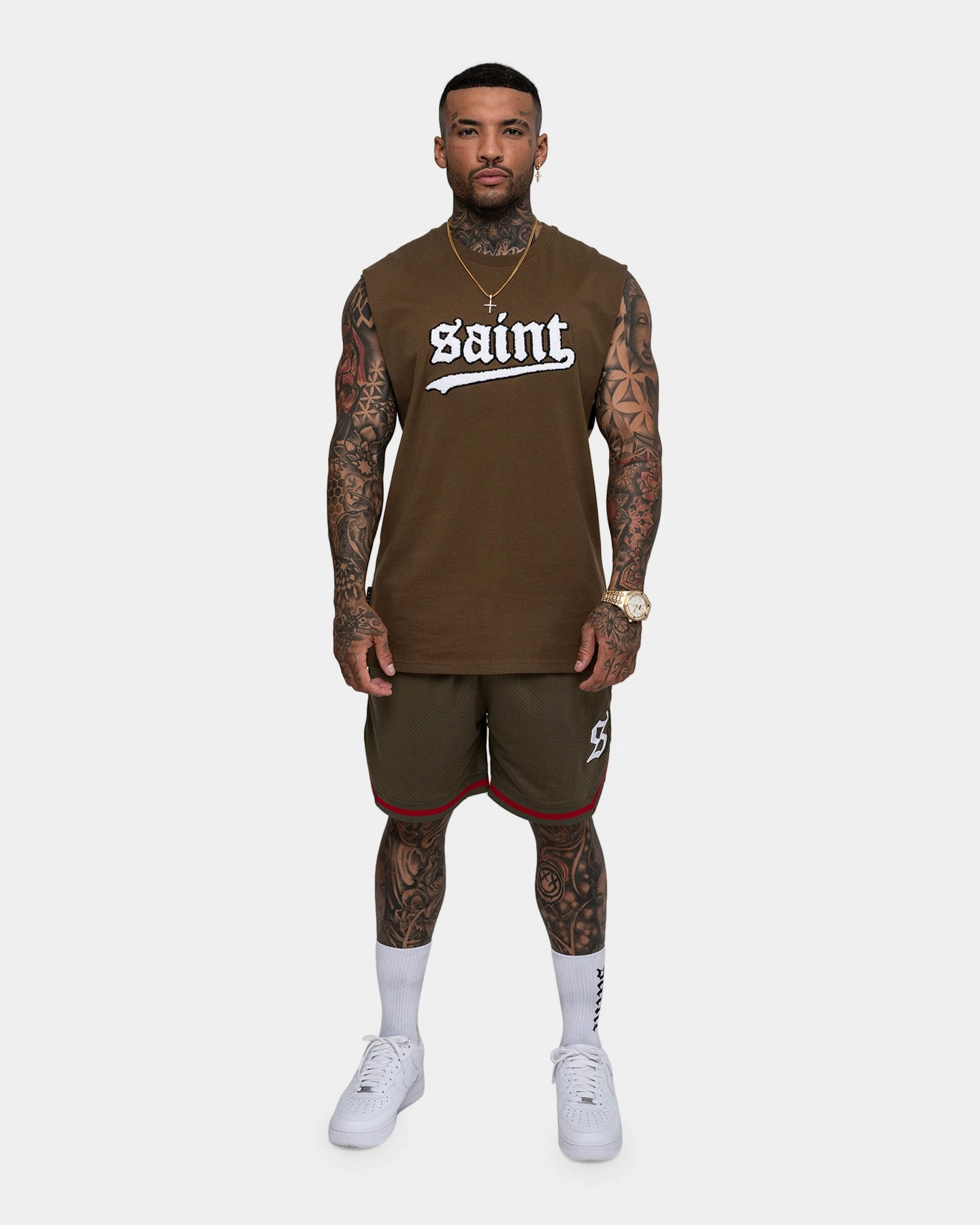 Envogue Allstar Muscle Singlet Khaki 8 Envogue Allstar Muscle Singlet Khaki - Image 6