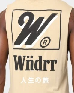 WNDRR Maxwell Muscle Singlet Tan 13 WNDRR Maxwell Muscle Singlet Tan -Champioe Style 02031251 YT001 mens 0040