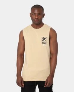 WNDRR Maxwell Muscle Singlet Tan 17 WNDRR Maxwell Muscle Singlet Tan -Champioe Style 02031251 YT001 mens 0080