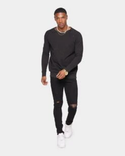 XXIII Wash Zip Crew Black -Champioe Style 02031562 YB001 mens 020