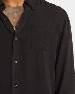 XXIII Crete Long Sleeve Button Up Shirt Black -Champioe Style 02031594 YB001 mens 070
