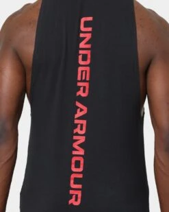 Under Armour Baseline Cotton Tank Black/Red/Red -Champioe Style 02031600 YB309 mens 0040