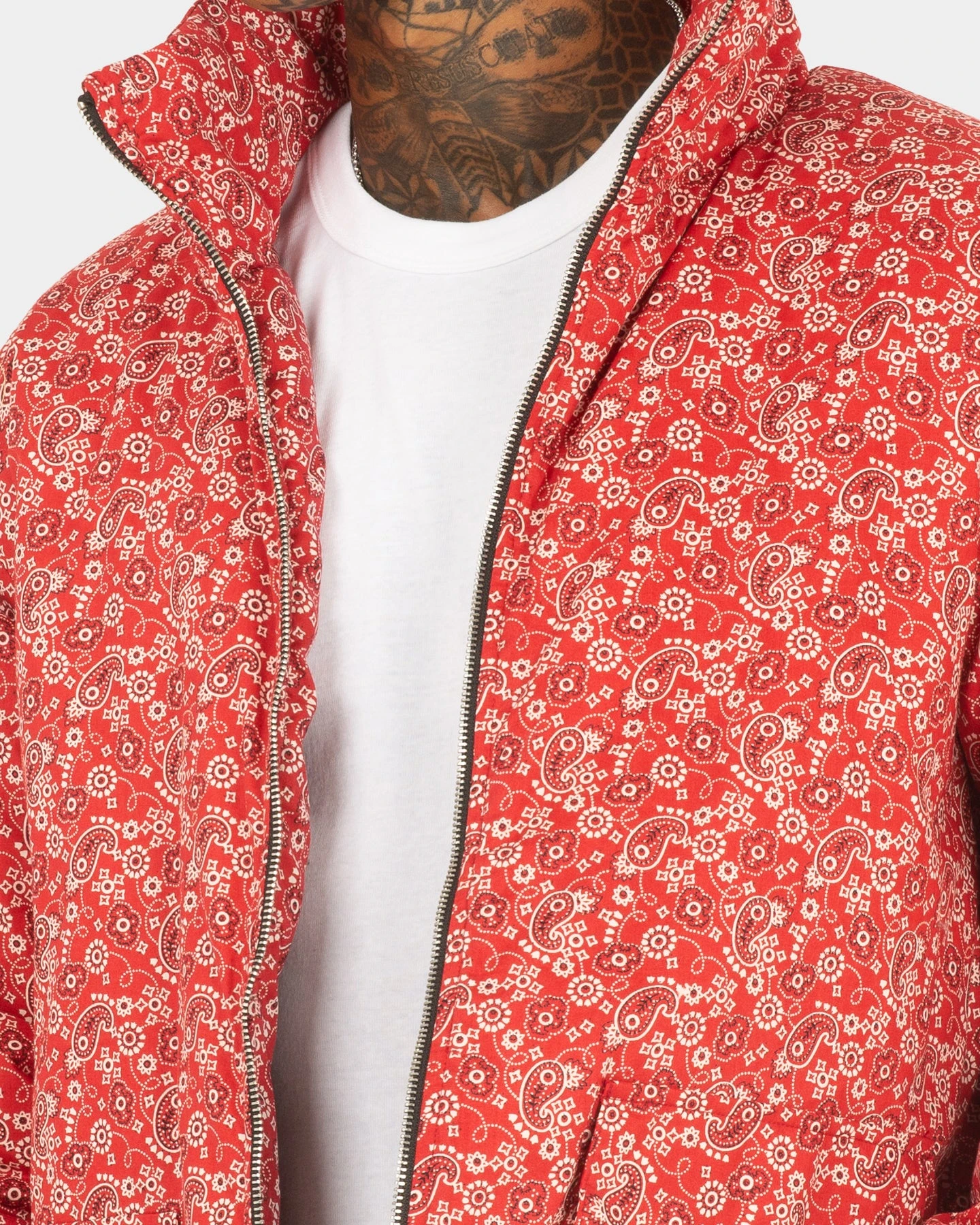 XXIII Paisley Puffer Jacket Red 5 XXIII Paisley Puffer Jacket Red - Image 3