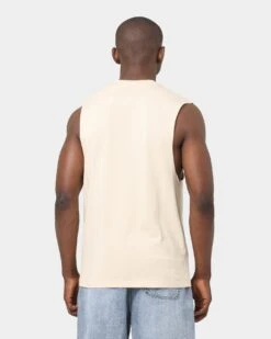 Mitchell & Ness Los Angeles Lakers Team Tonal Logo Muscle Singlet Clay -Champioe Style 02032208 YC516 mens 0040