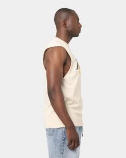 Mitchell & Ness Los Angeles Lakers Team Tonal Logo Muscle Singlet Clay -Champioe Style 02032208 YC516 mens 0050