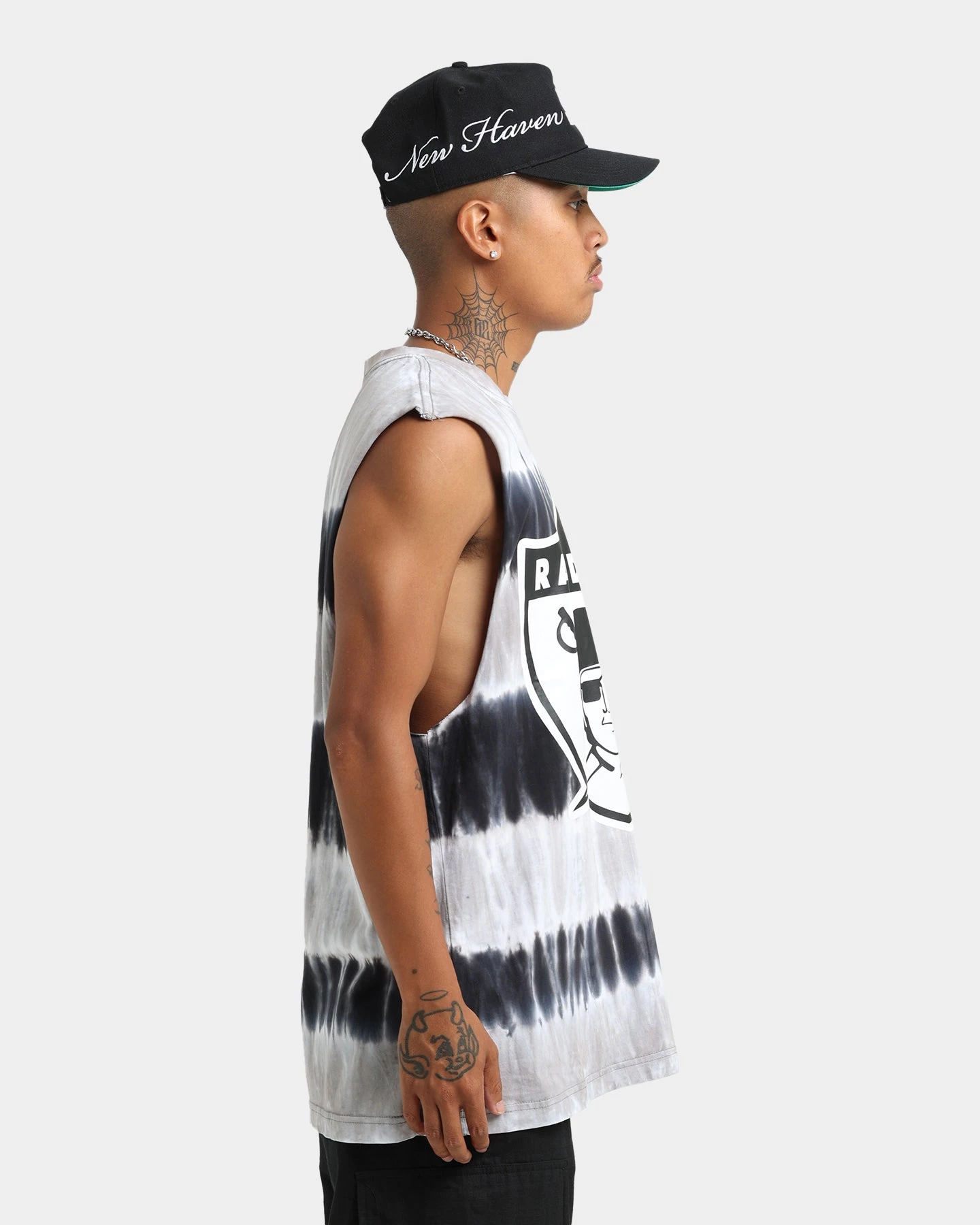 Mitchell & Ness Raiders NFL Tie Dye Vintage Muscle Black Dye 7 Mitchell & Ness Raiders NFL Tie Dye Vintage Muscle Black Dye - Image 5