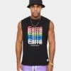 Carre Rainbow Muscle T-Shirt Black -Champioe Style 02032436 YB001 mens 0010