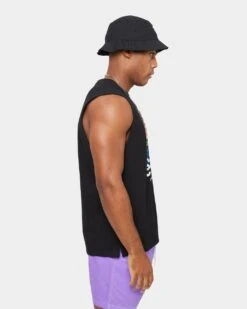 Carre Rainbow Muscle T-Shirt Black -Champioe Style 02032436 YB001 mens 0060