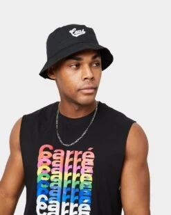 Carre Rainbow Muscle T-Shirt Black -Champioe Style 02032436 YB001 mens 0070