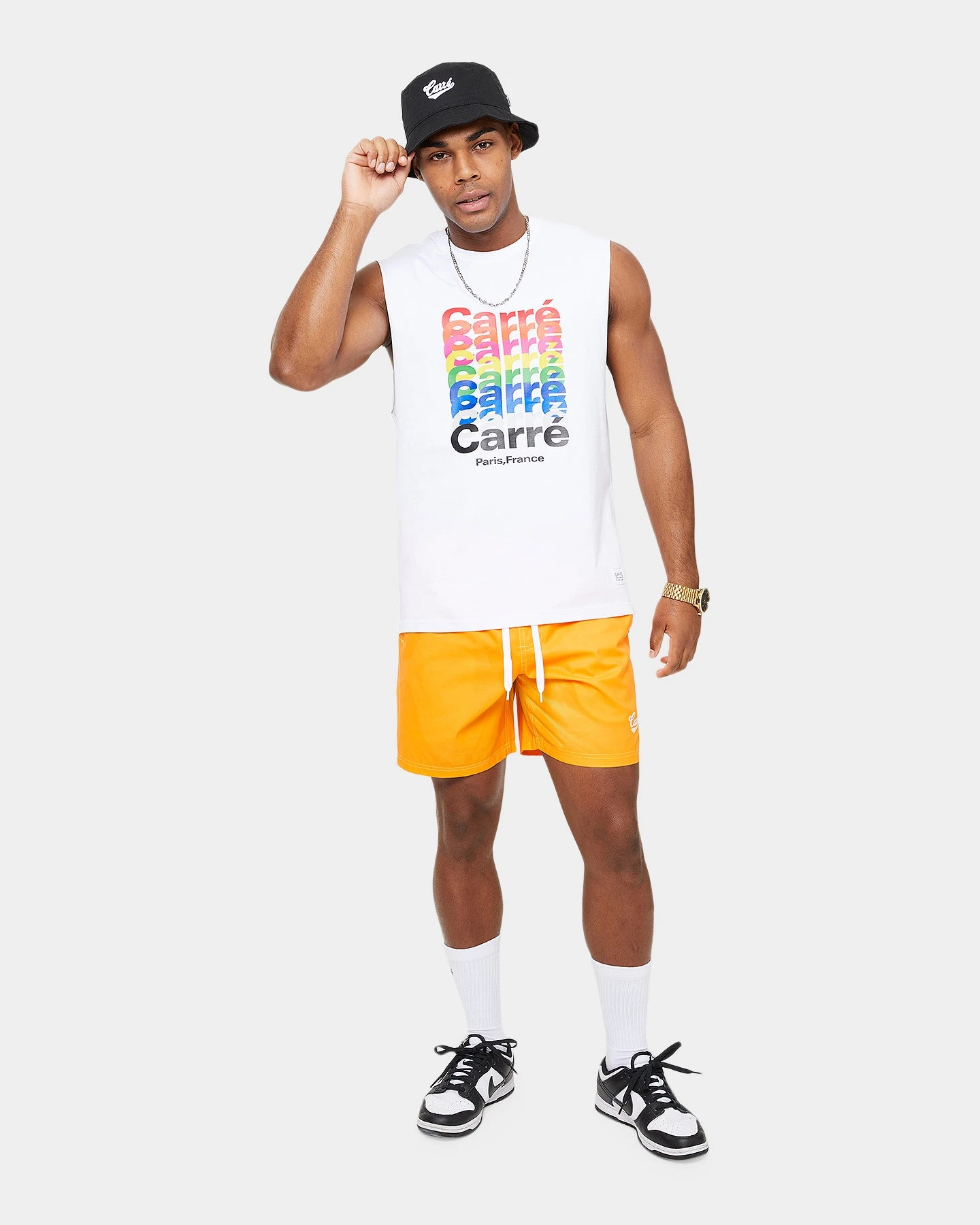 Carre Rainbow Muscle T-Shirt White 4 Carre Rainbow Muscle T-Shirt White - Image 2