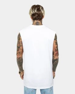 Saint Morta Lover Oversized Muscle Tank White -Champioe Style 02032476 YW100 mens 0030