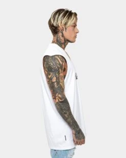 Saint Morta Lover Oversized Muscle Tank White -Champioe Style 02032476 YW100 mens 0040