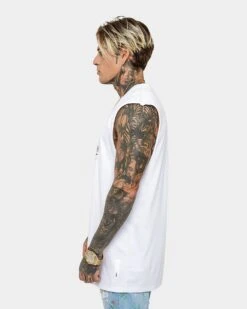 Saint Morta Lover Oversized Muscle Tank White -Champioe Style 02032476 YW100 mens 0050