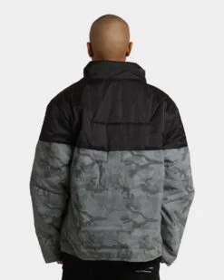 Loiter Split Spectrum Puffer Jacket Black/Camo 3M -Champioe Style 02032501 YB950 mens 0050