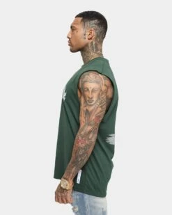 Saint Morta Doves Vintage Muscle T-Shirt Dark Green -Champioe Style 02033001 YD009 mens 040