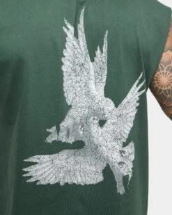 Saint Morta Doves Vintage Muscle T-Shirt Dark Green -Champioe Style 02033001 YD009 mens 080