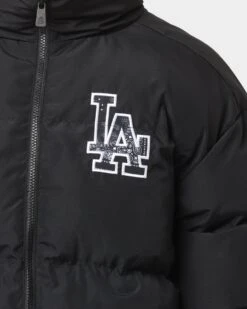 New Era Los Angeles Dodgers Paisley Puffer Jacket Black -Champioe Style 02033505 YB001 mens 030