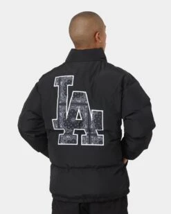 New Era Los Angeles Dodgers Paisley Puffer Jacket Black -Champioe Style 02033505 YB001 mens 070